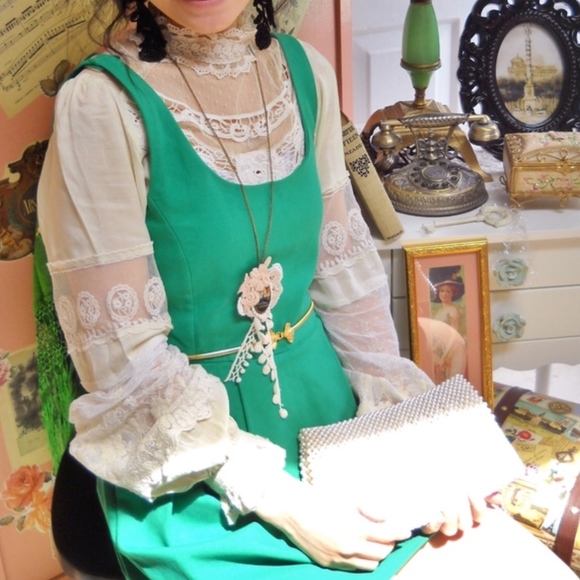 *NWT*ZARA TRF COLLECTION Goldie Locks Green Dress - Picture 3 of 8